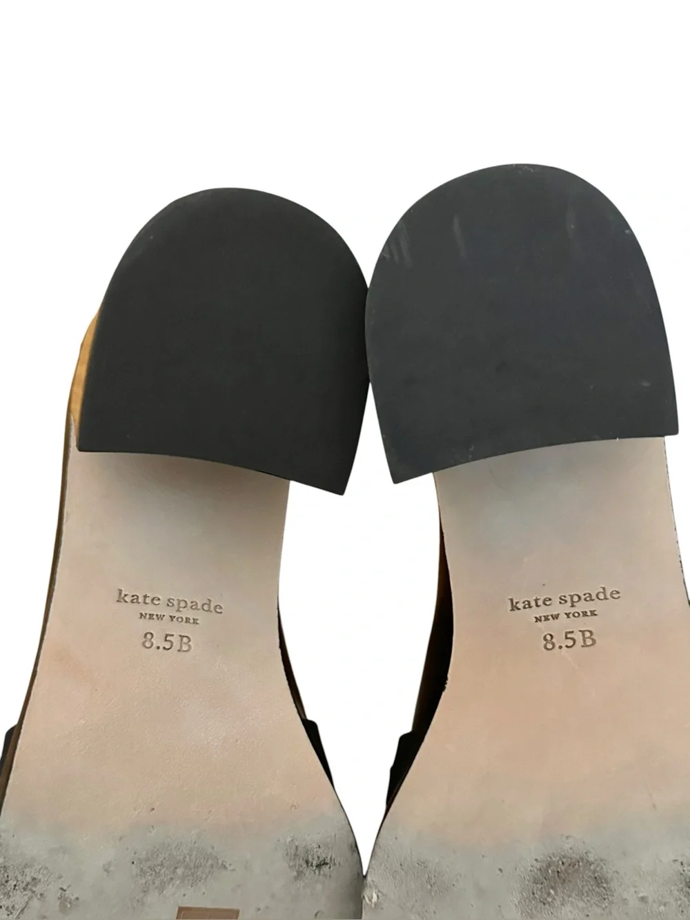 Kate Spade New York Leandra Heeled Chunky Loafer Size 8.5 Glossy Black Patent